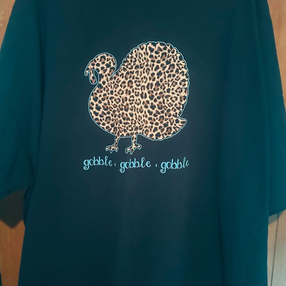 Gildan Blue Short Sleeve Tee with Turkey Design